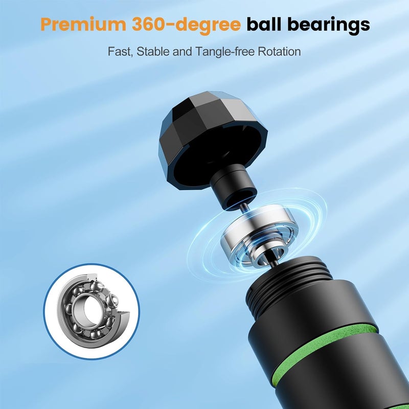 SKIFUL Jump Rope,Tangle-Free Rapid Speed Jump Rope with Ball Bearings for Men,Women and Kids,Adjustable Steel Skipping Rope with Ergonomic Foam Handles,A Ideal Equipment and Accessories for Workout,Fitness,Exercise,Home Gym,Slim Body - Image 5